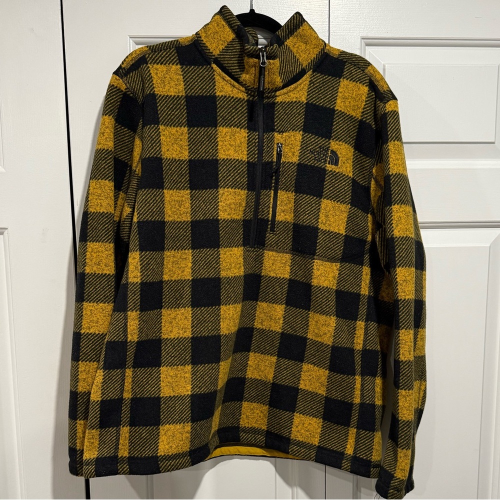 The North Face Quarter Zip Checkered Fleece
